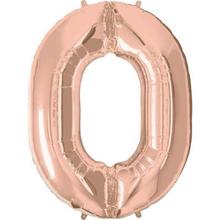 Rose Gold Helium Number Balloon