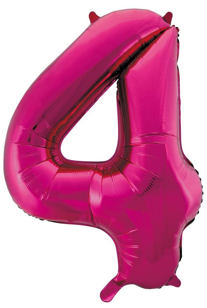 Hot Pink Helium Number Balloon