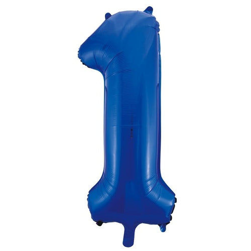 Blue Helium Number Balloon
