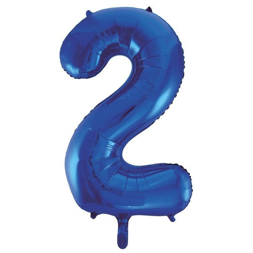 Blue Helium Number Balloon