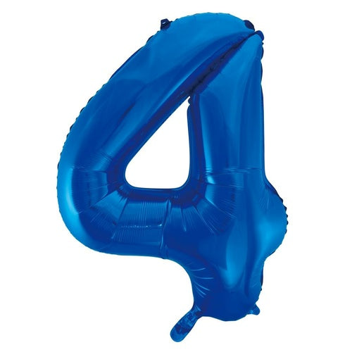 Blue Helium Number Balloon