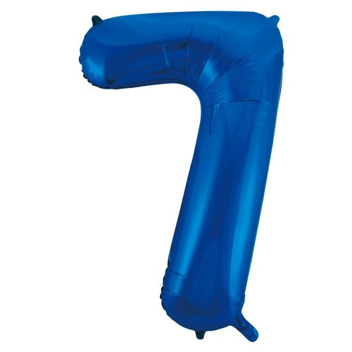 Blue Helium Number Balloon
