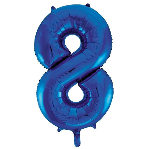 Blue Helium Number Balloon