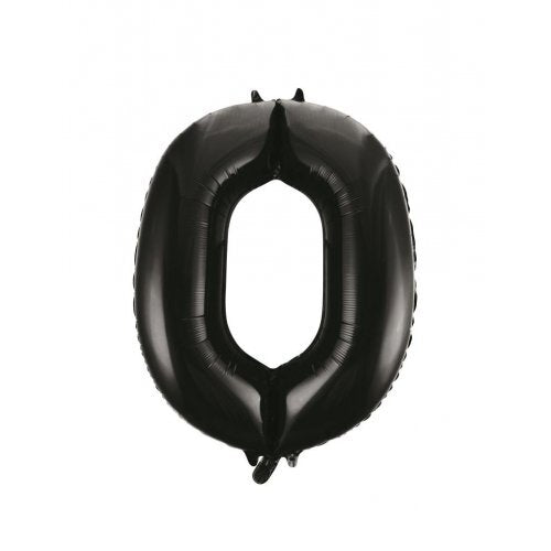 Black Helium Number Balloon