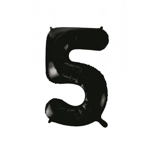 Black Helium Number Balloon