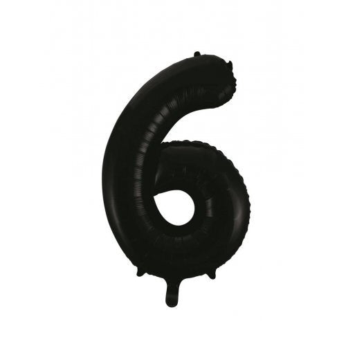 Black Helium Number Balloon