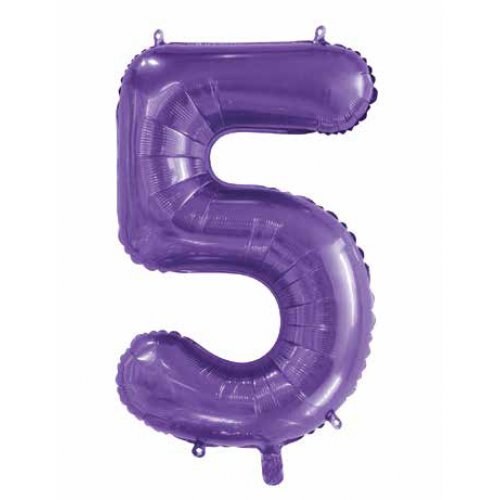 Purple Helium Number Balloon