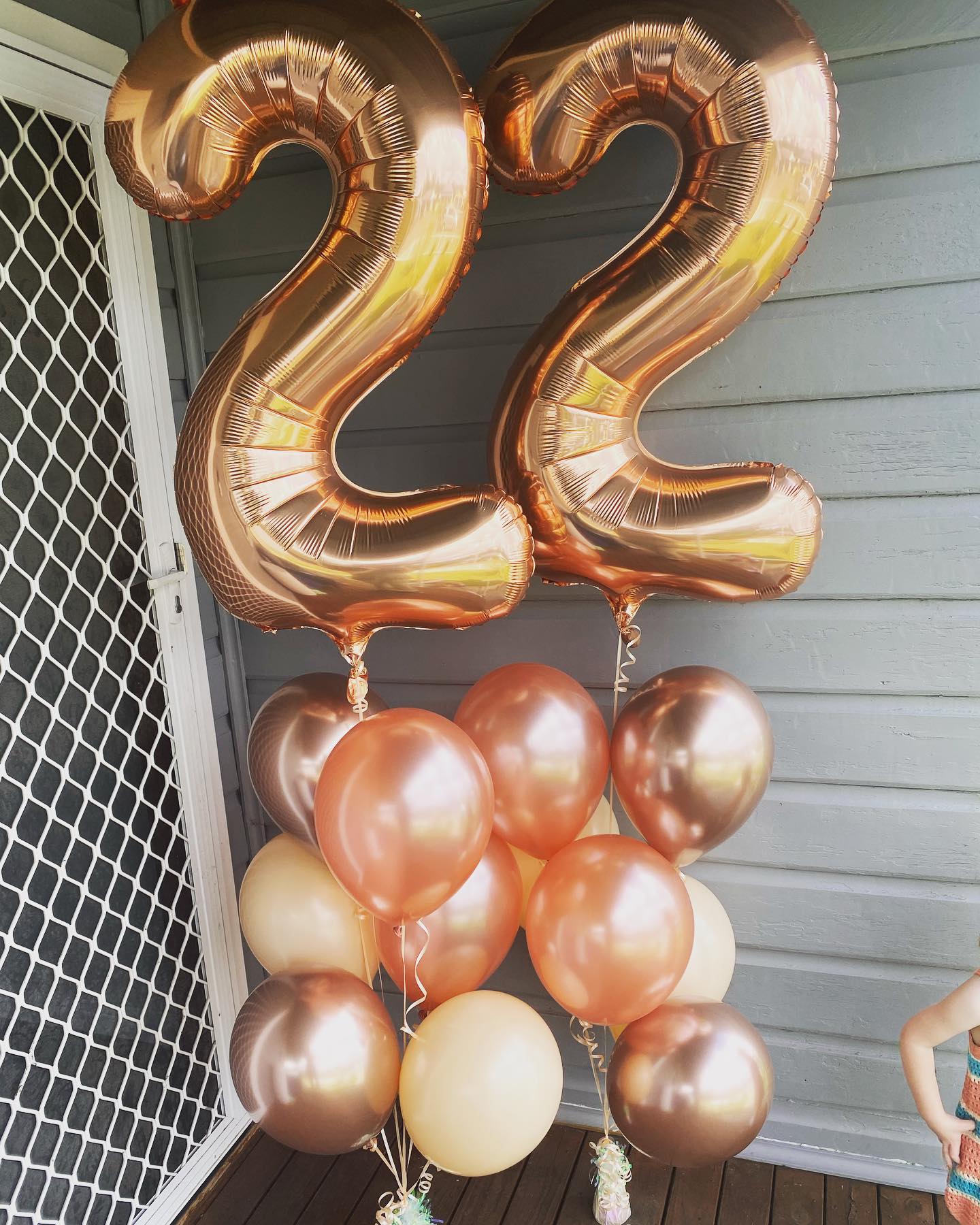 Two Rose Gold Number Bouquet