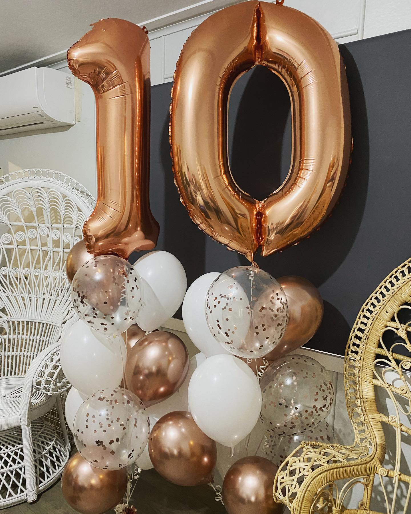 Two Rose Gold Number Bouquet