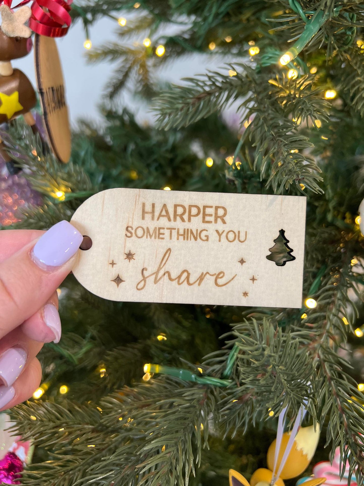 Personalised Wooden & Acrylic Engraved Gift Tags