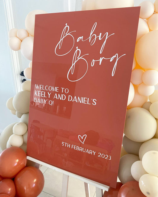 Luxe Personalised Acrylic Sign with Garland