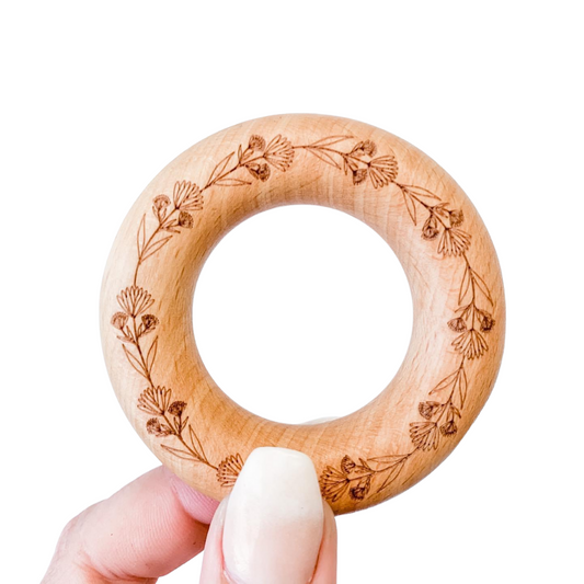 Wild Flower Wooden Teether