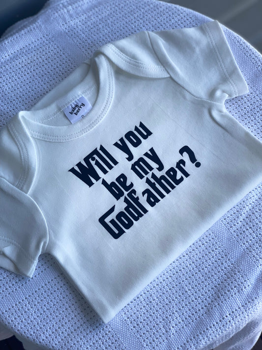 Will you be my godfather? Onesie
