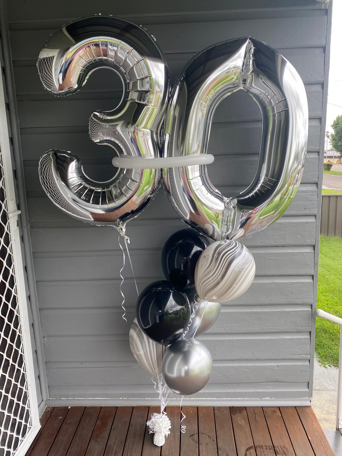 Two Silver Foil Number Bouquet