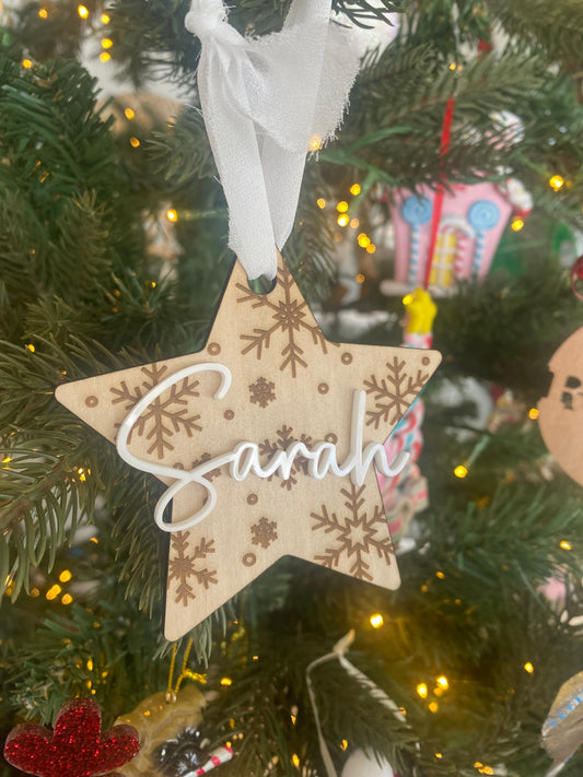 Personalised Wooden Christmas Ornament