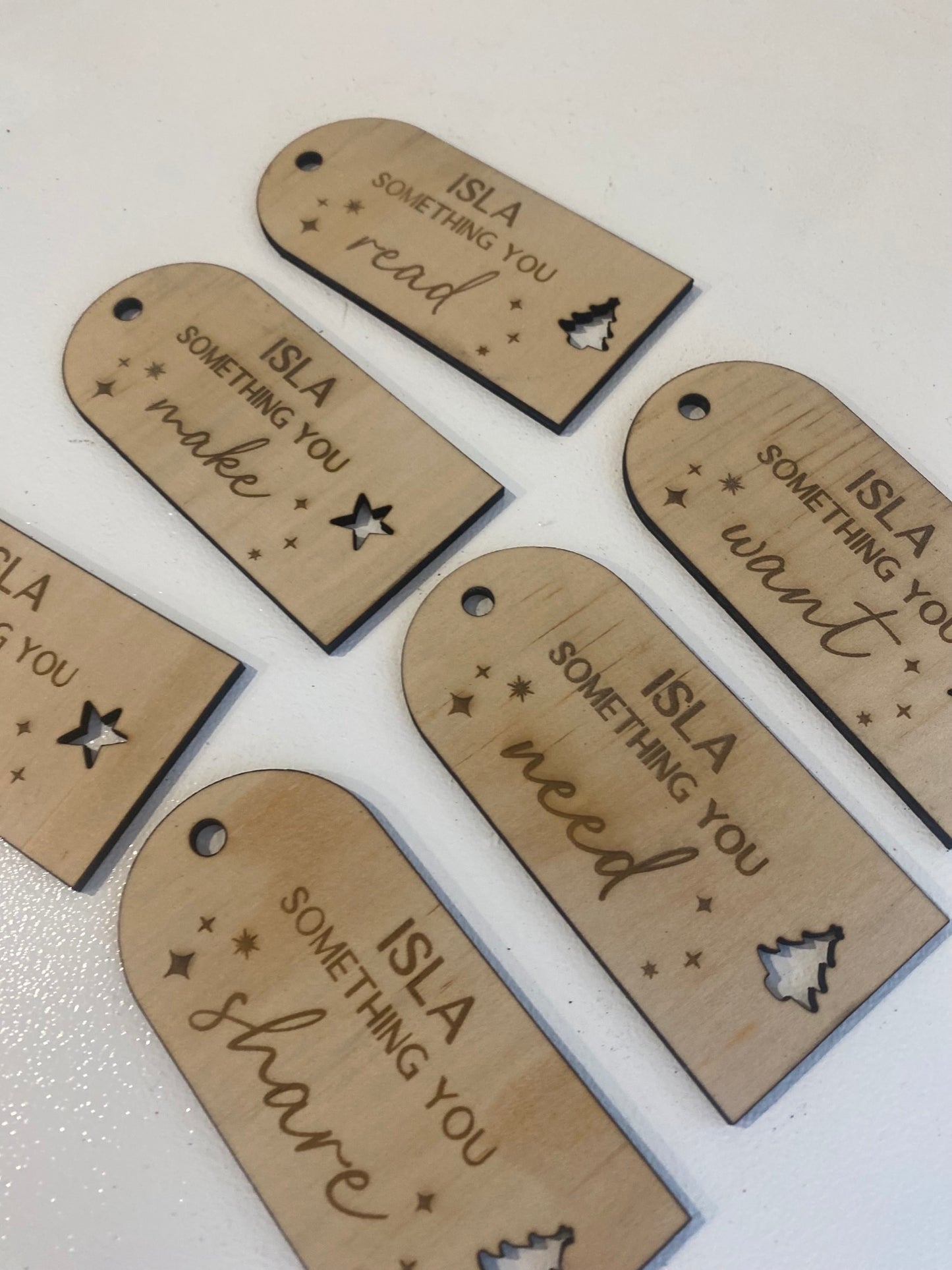 Personalised Wooden & Acrylic Engraved Gift Tags