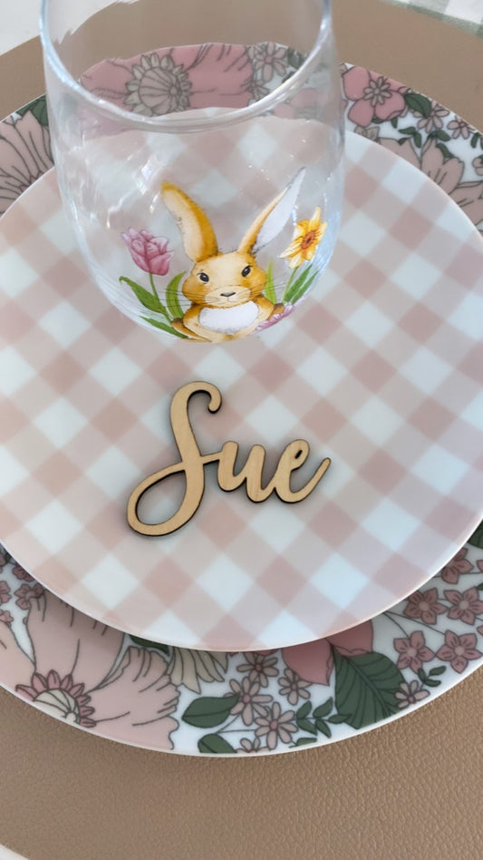 Wooden Name Place Tag