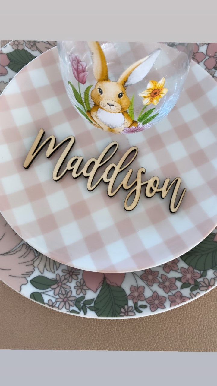 Wooden Name Place Tag