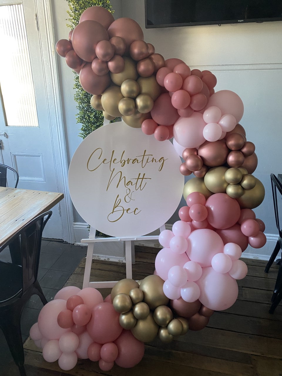 Personalised Acrylic Sign with Garland
