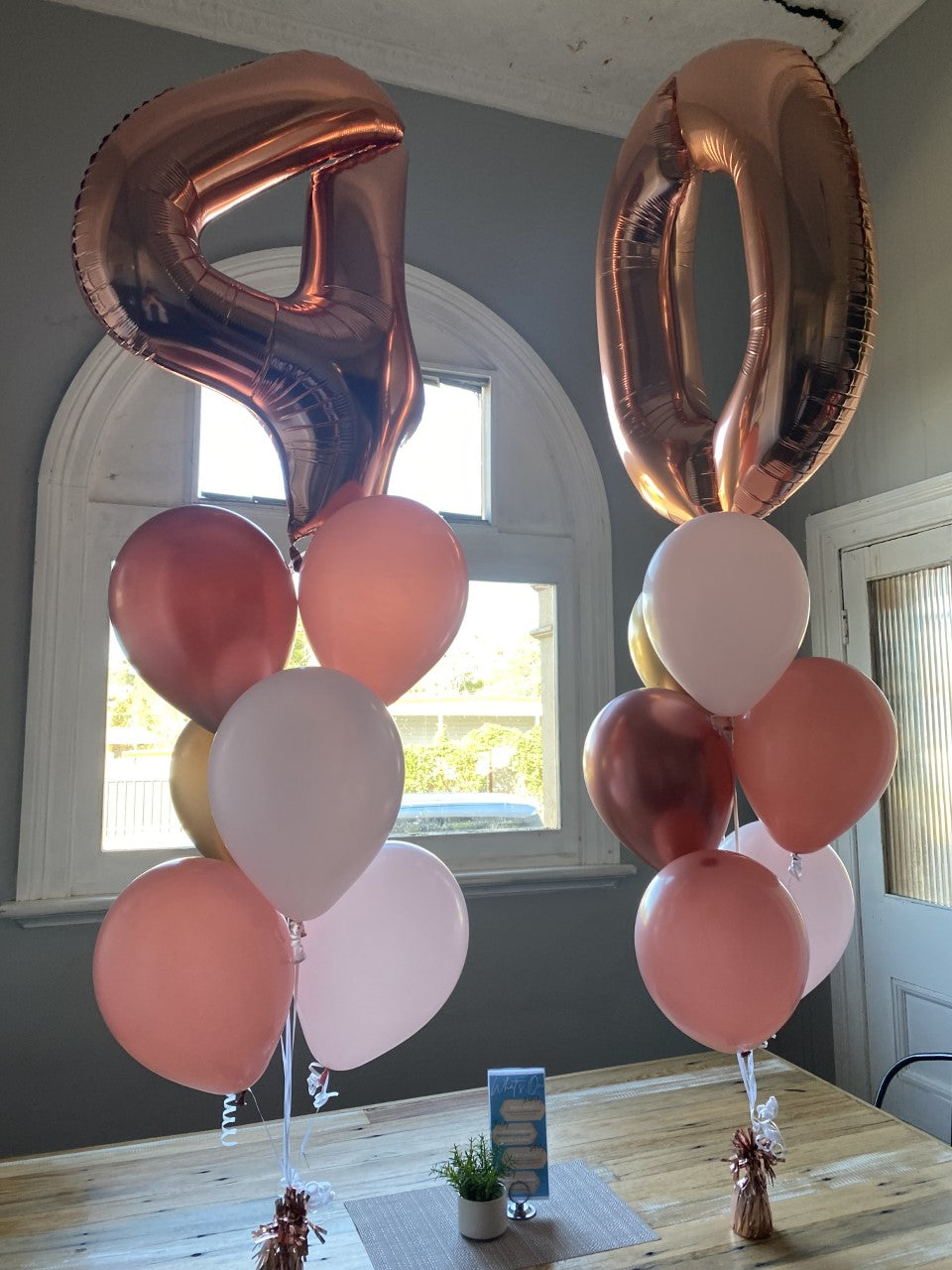 Two Rose Gold Number Bouquet