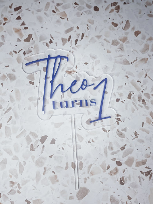 Frosted Double Layer Cake Topper