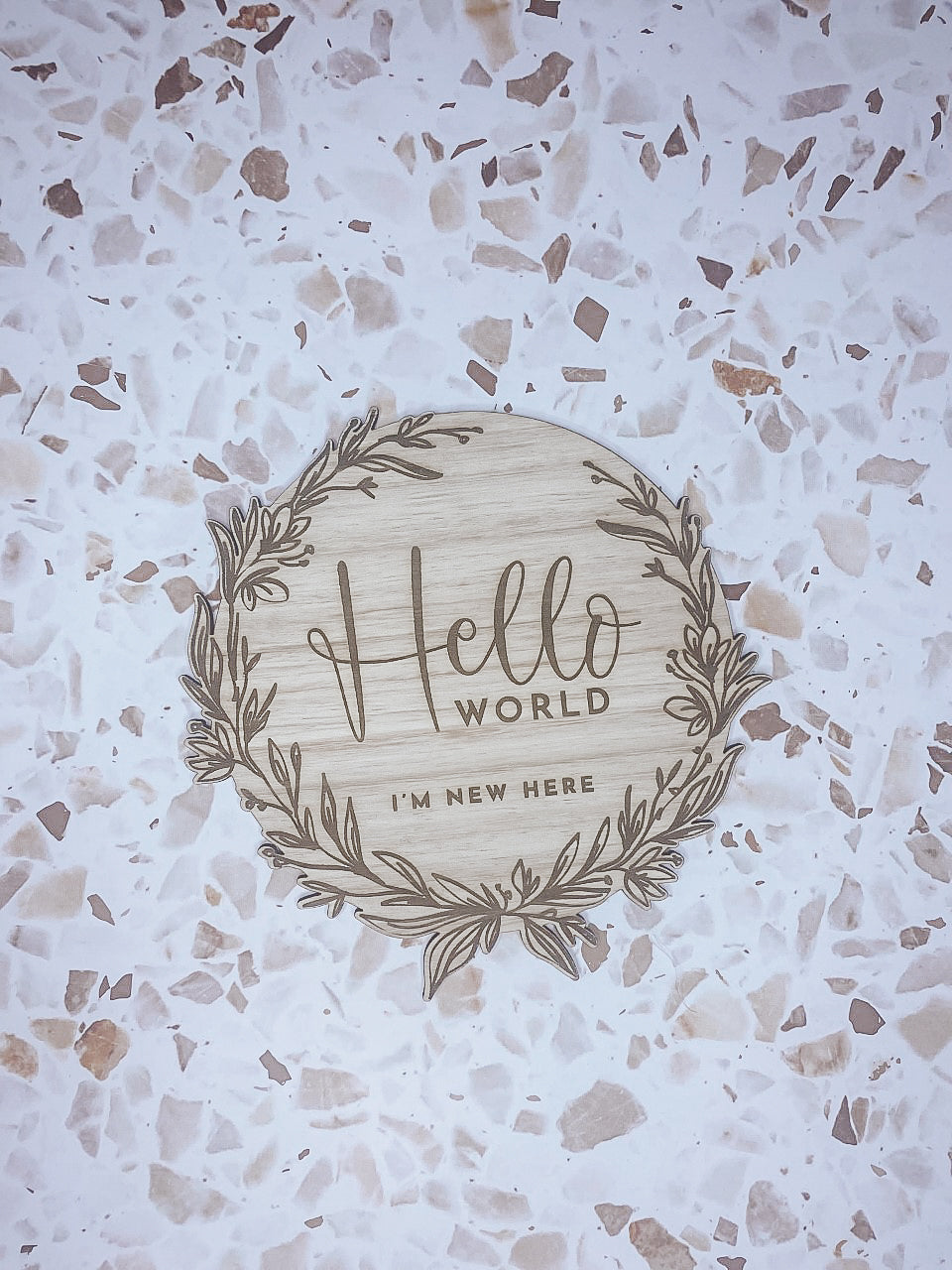 Hello World Wooden Plaque