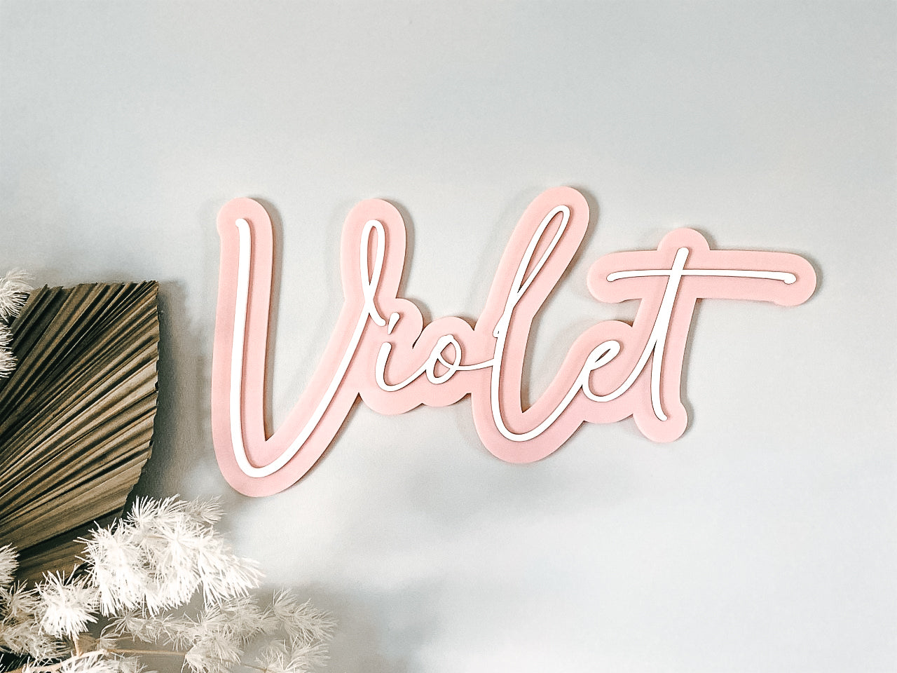 Personalised Double Acrylic Name Sign